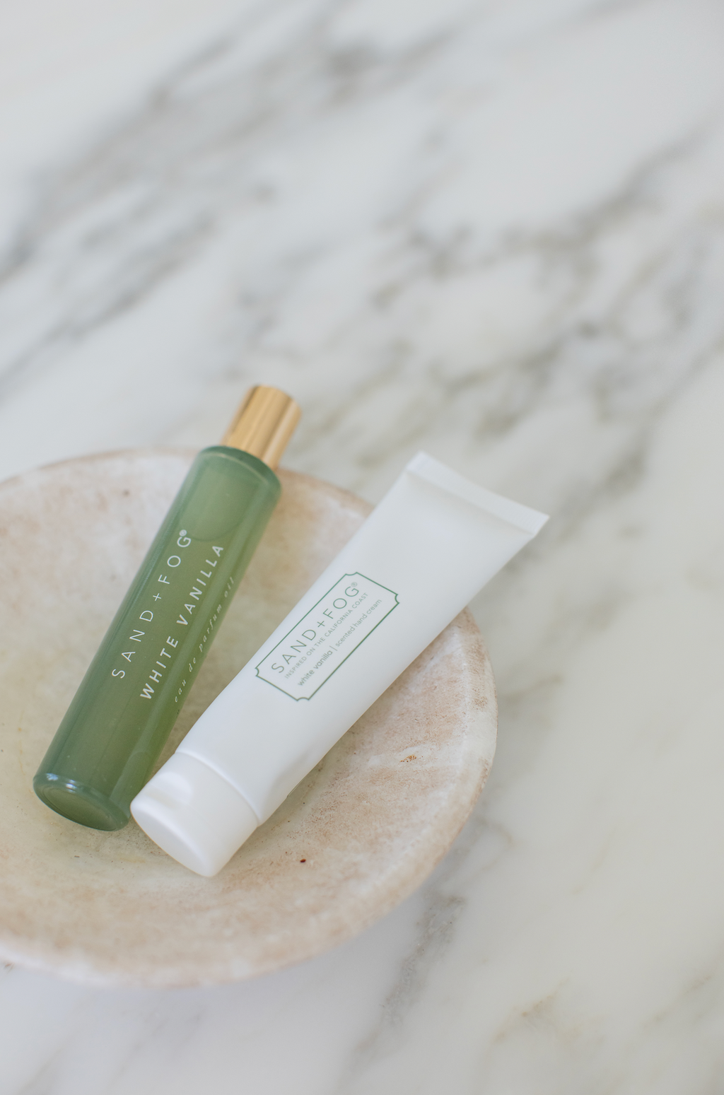Luxurious Hand Cream and Perfume Oil Rollerball Set - White Vanilla
